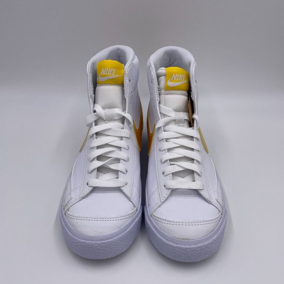 Nike Blazer Mid  White / Yellow Womens Shoes - Picture 3 of 8